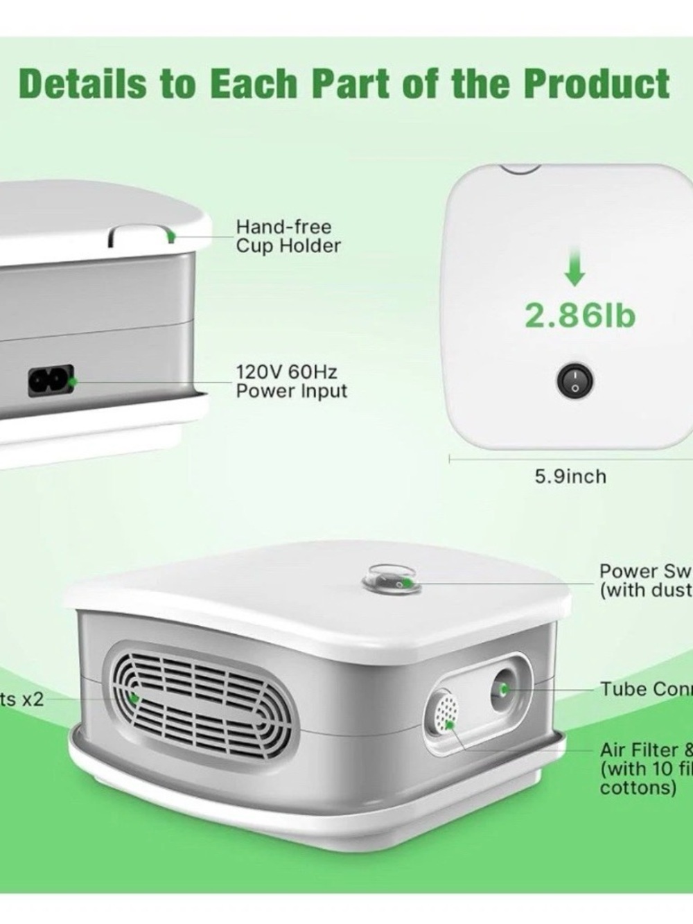 Portable, for Adults & Kids with Auto Clean, Travel, Home, Daily use